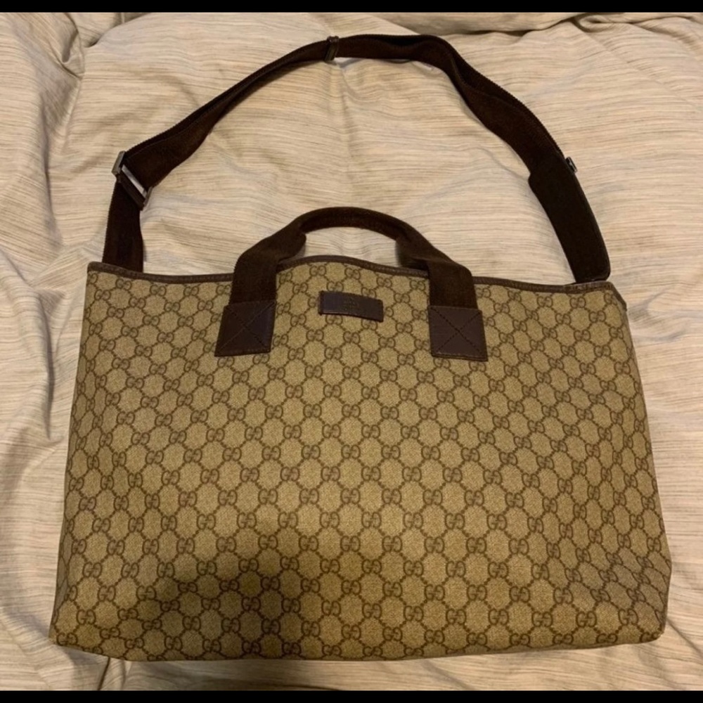 Authentic Gucci Brown and Tan tote Bag